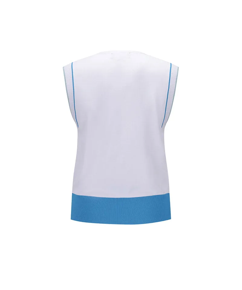 Women's Essential V-Neck Vest - White