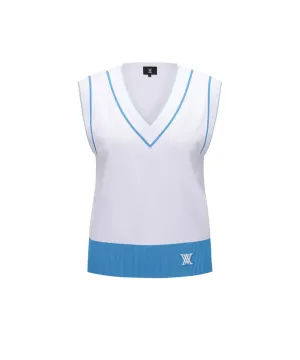 Women's Essential V-Neck Vest - White