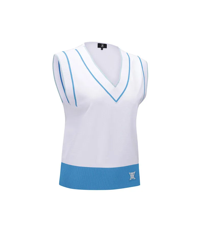 Women's Essential V-Neck Vest - White
