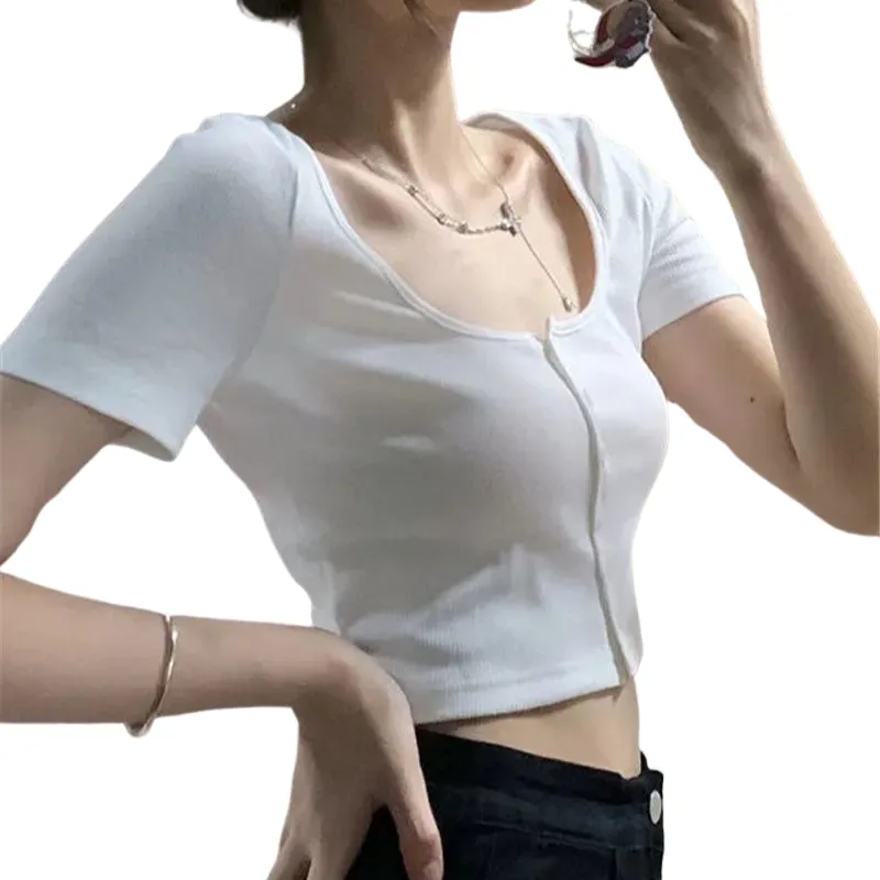 Women's Hottie Slim Fit Crop Cropped Tee