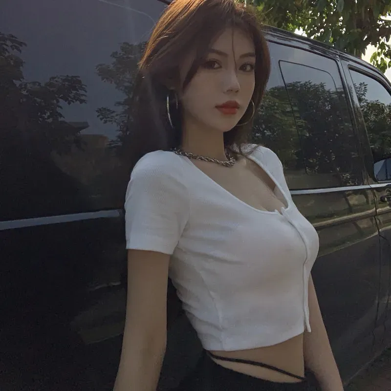 Women's Hottie Slim Fit Crop Cropped Tee