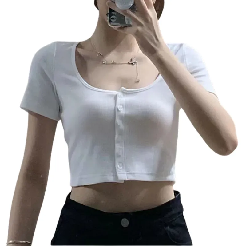 Women's Hottie Slim Fit Crop Cropped Tee