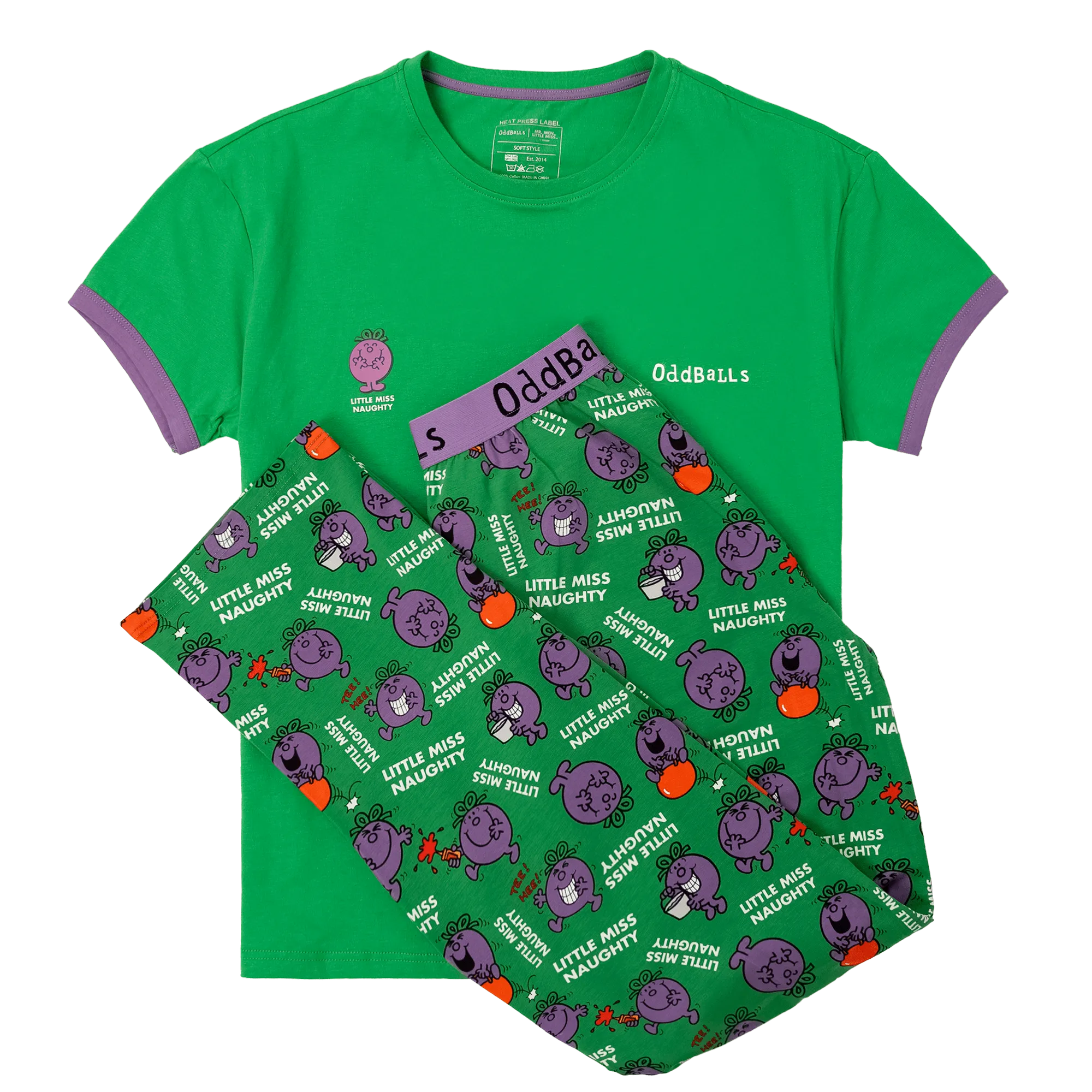 Womens Long Pyjamas - Little Miss Naughty - Trousers & T-Shirt