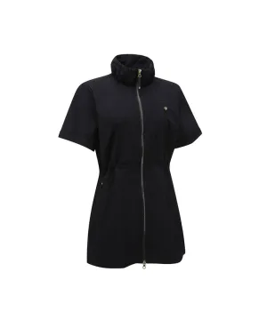 Women's Short Sleeve One Piece Jacket - Black
