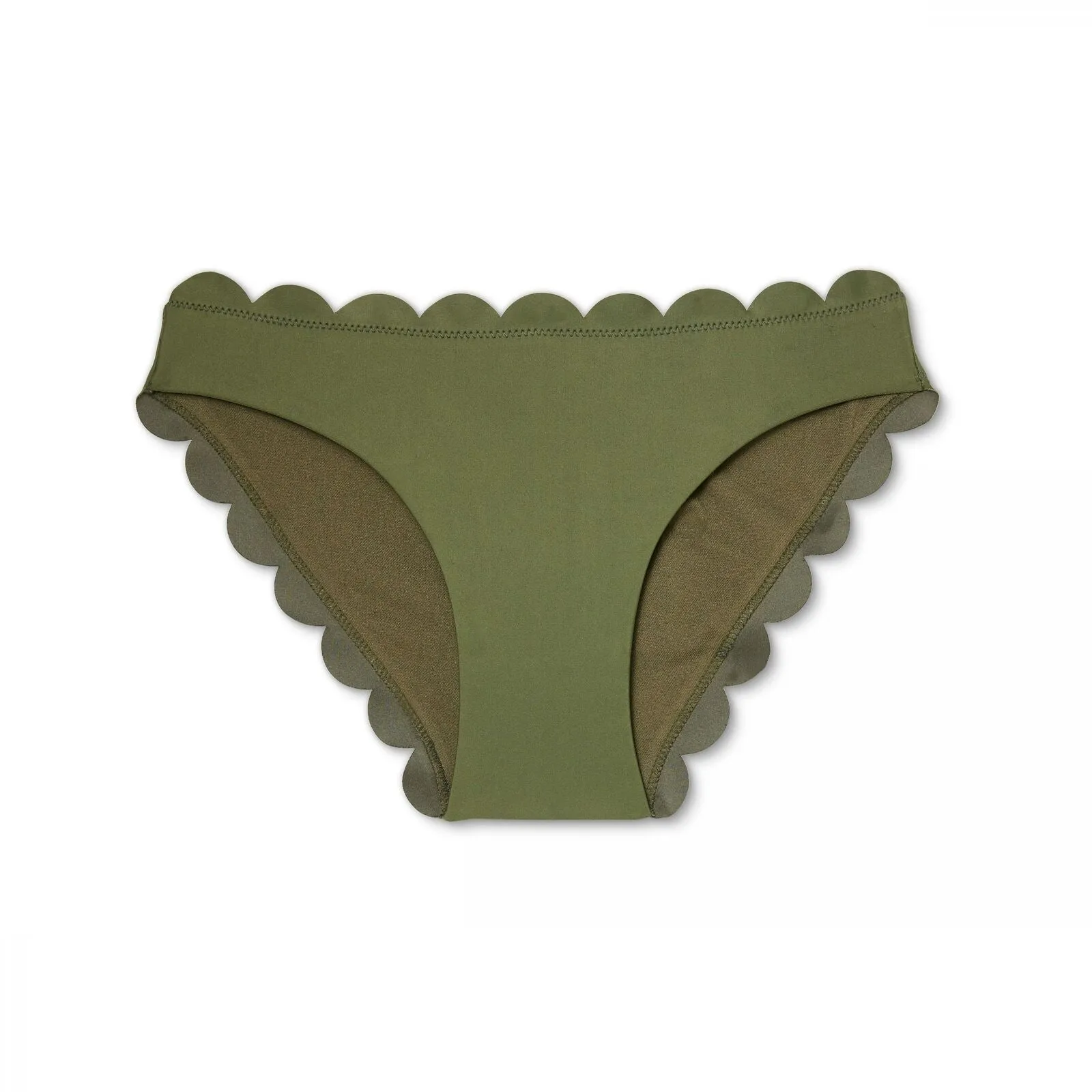 Xhilaration Women's Scallop Cheeky Bikini Bottom
