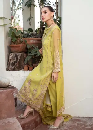 Yellow Embroidered luxury Pakistani Salwar Kmaeez Dupatta Suit