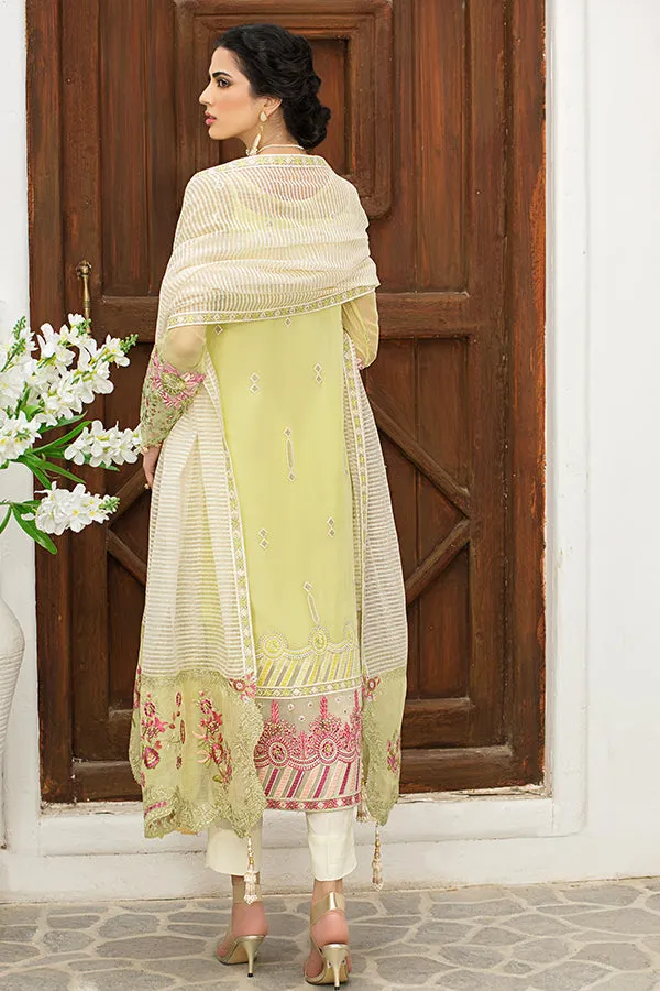 Yellow Embroidered Pakistani Salwar Kameez Dupatta
