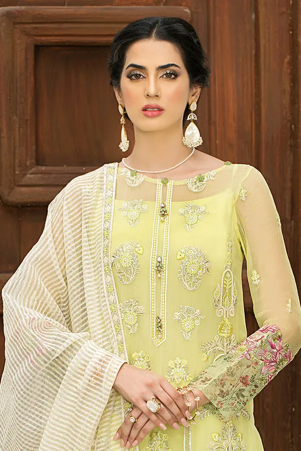 Yellow Embroidered Pakistani Salwar Kameez Dupatta