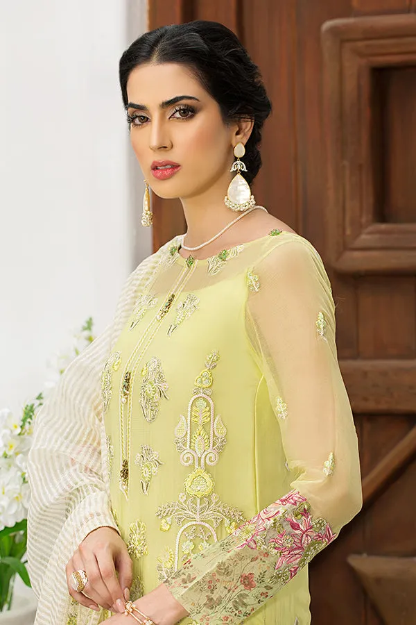 Yellow Embroidered Pakistani Salwar Kameez Dupatta