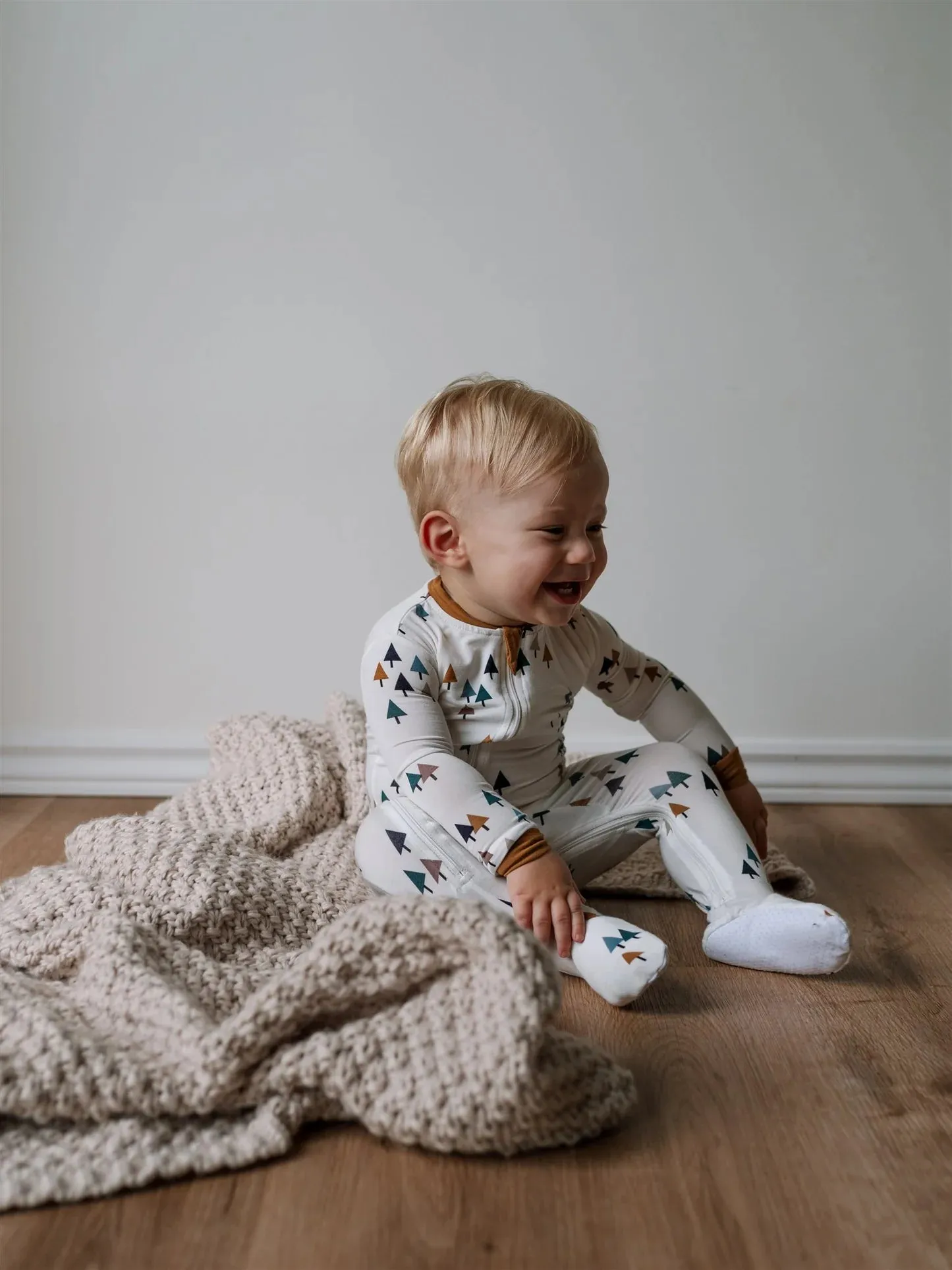ZippyJamz Bamboo Footed Sleeper - All Spruced Up