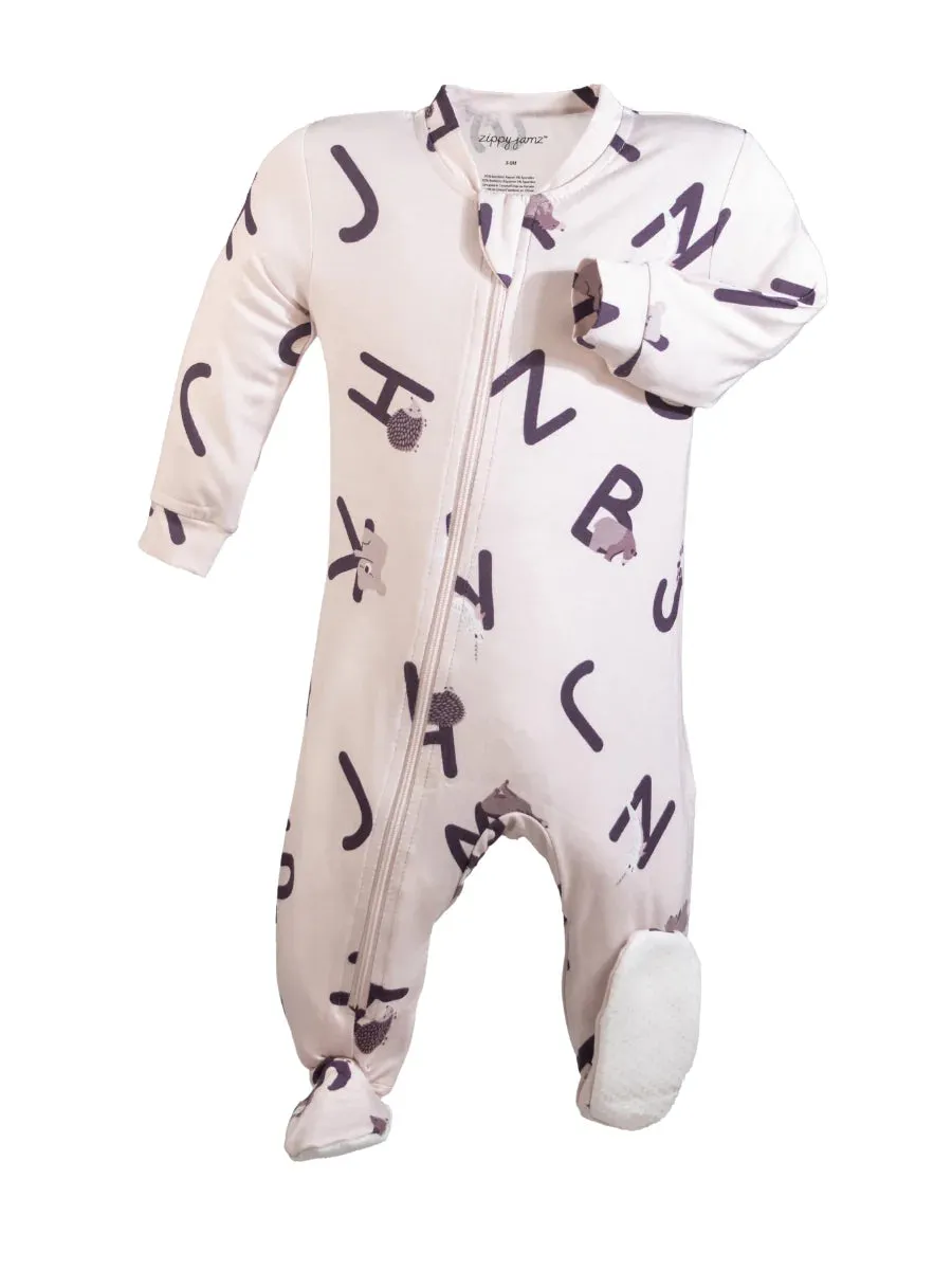 ZippyJamz Bamboo Footed Sleeper - AlphaJamz