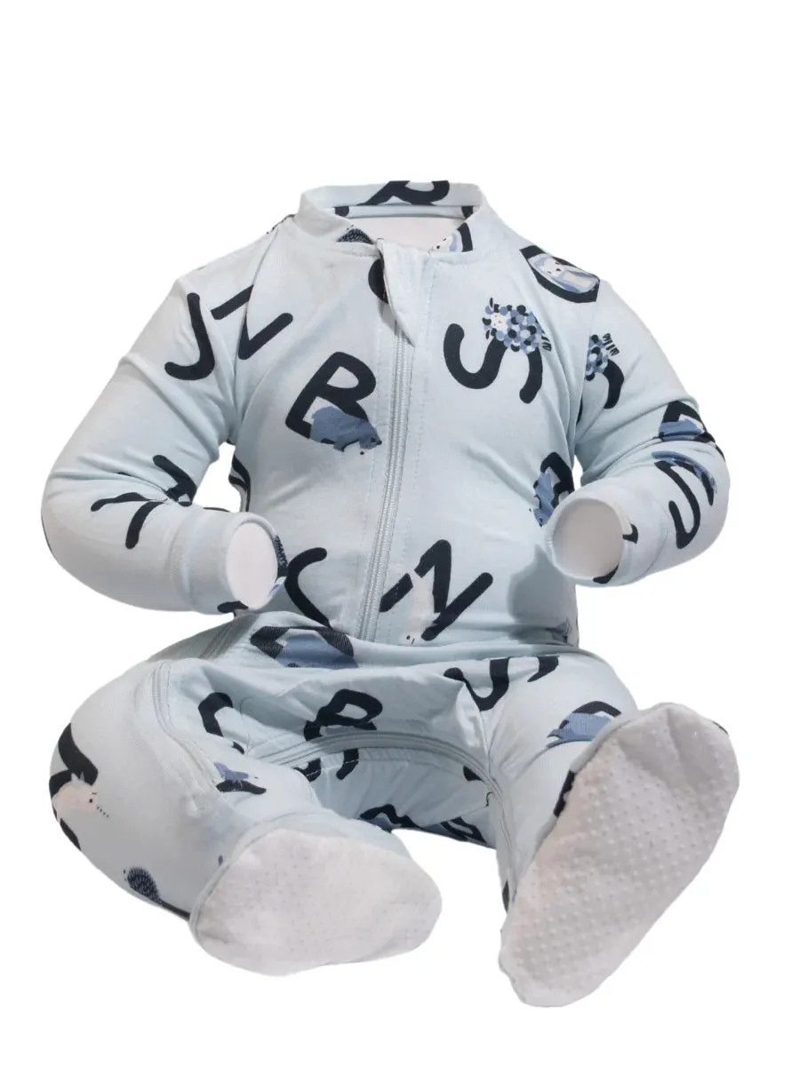 ZippyJamz Bamboo Footed Sleeper - AlphaJamz
